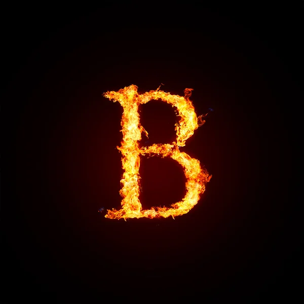 Fire font — Stock Photo, Image