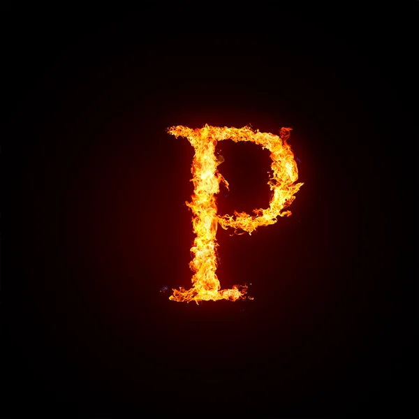 Vuur lettertype — Stockfoto