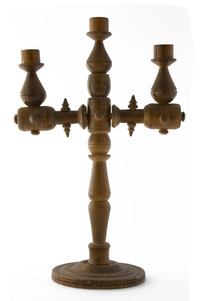 Kerzenständer aus Holz — Stockfoto