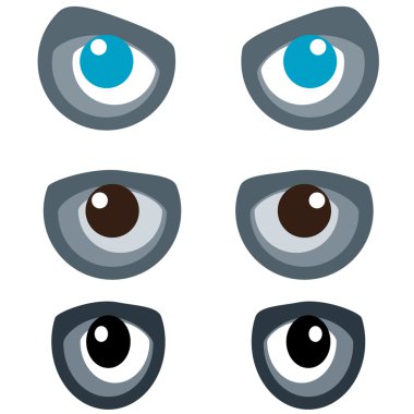 Different types of eyes clipart