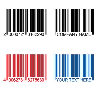 Colored barcodes clipart