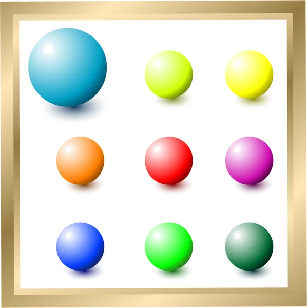 Gekleurde ballen — Stockvector