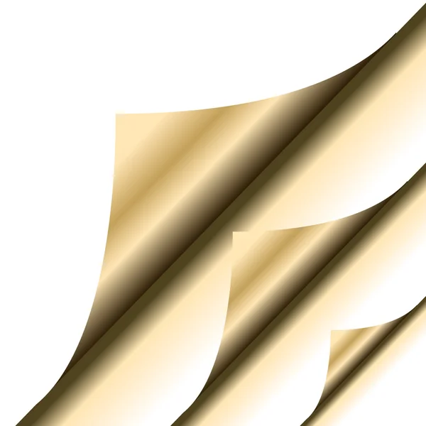 Guld papper hörn — Stock vektor
