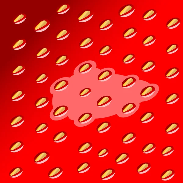 Abbildung der Erdbeere — Stockvektor