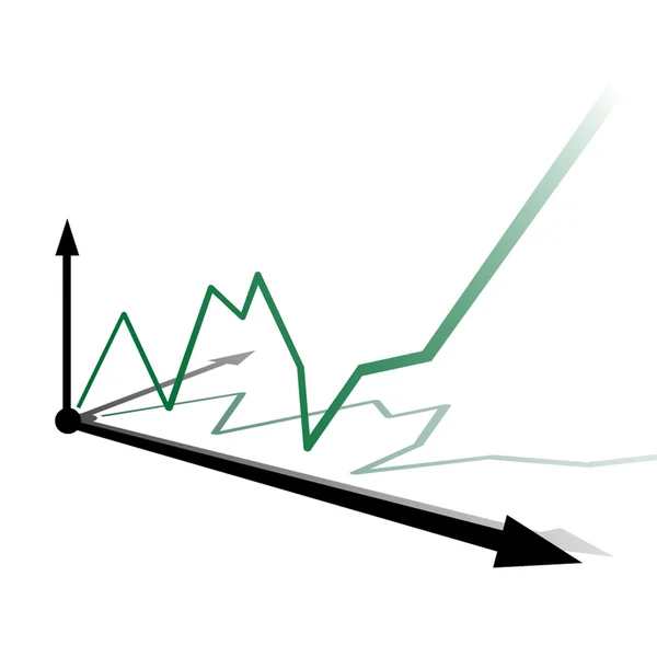 Grafiek in de economie-business — Stockvector