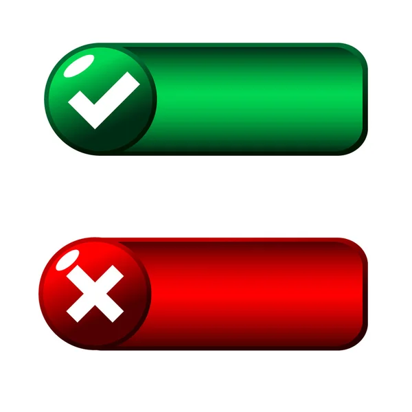 緑と赤の web ボタン — ストックベクタ