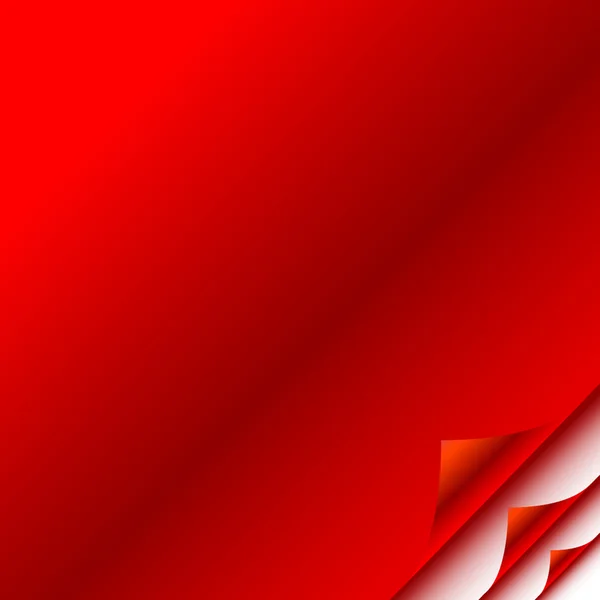 Красная бумага с углом — стоковый вектор