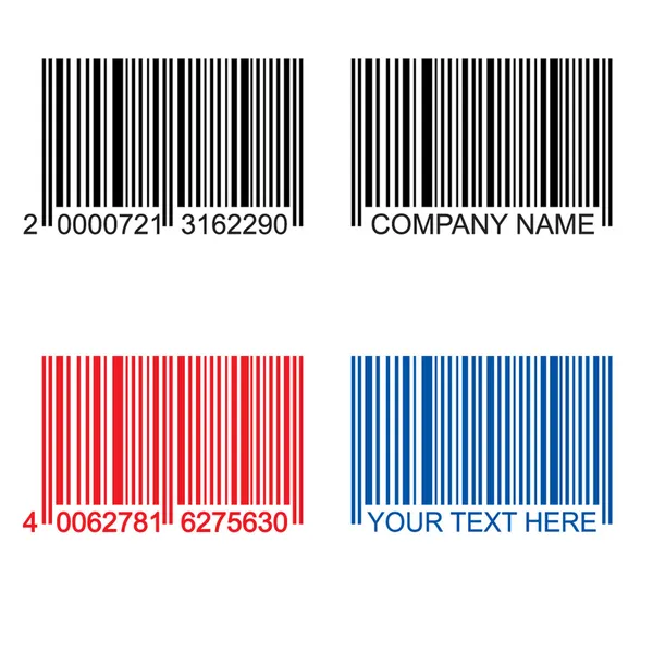 Codes à barres colorés — Image vectorielle