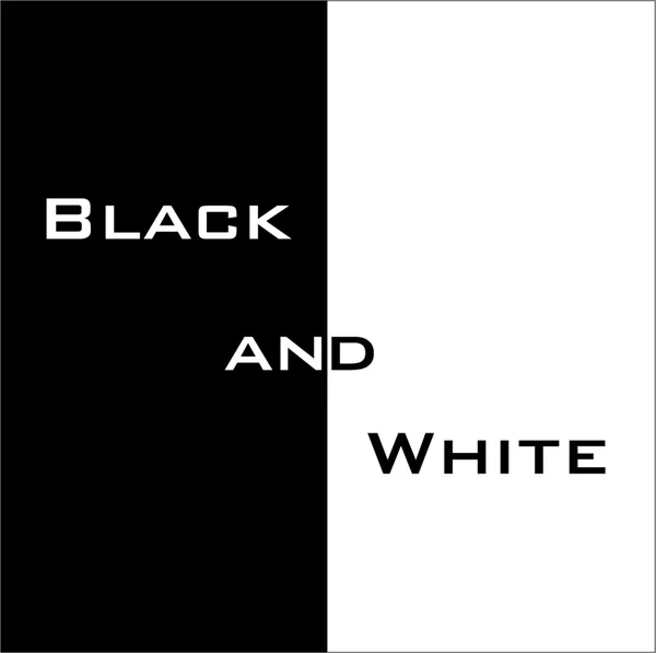 Preto e branco — Vetor de Stock