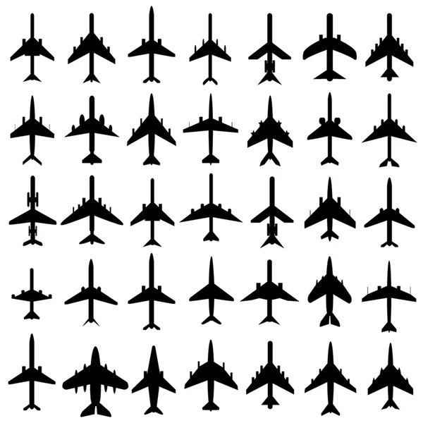 Avions noirs — Image vectorielle