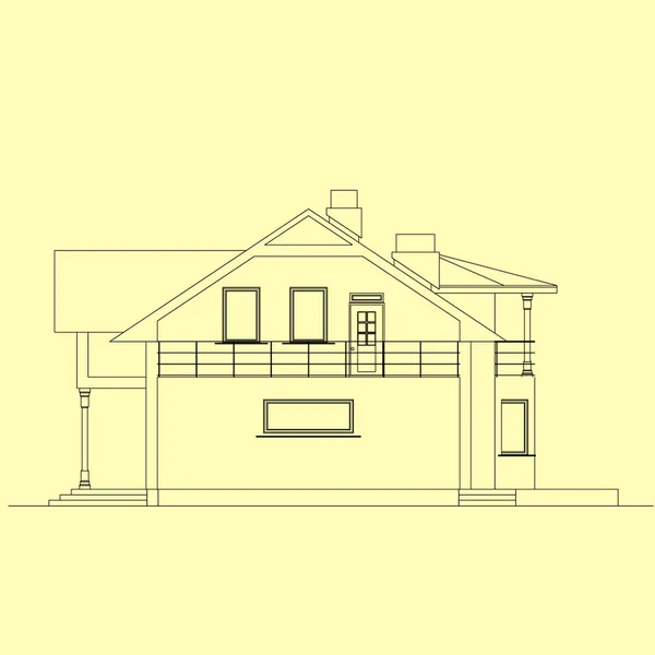 Façade pour maison — Image vectorielle
