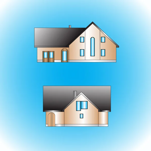 Zwei Häuser — Stockvektor