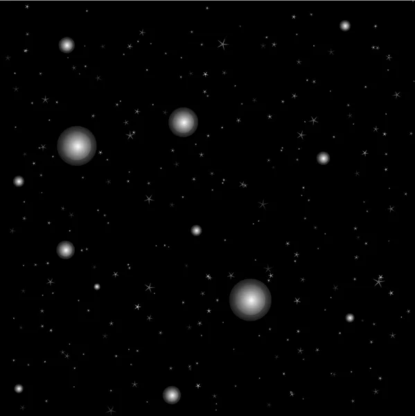 Espacio con estrellas y planetas — Archivo Imágenes Vectoriales