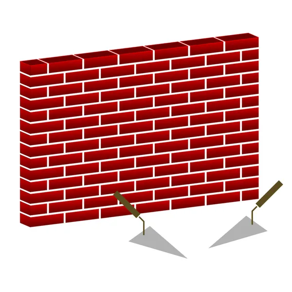 Bakstenen muur — Stockvector