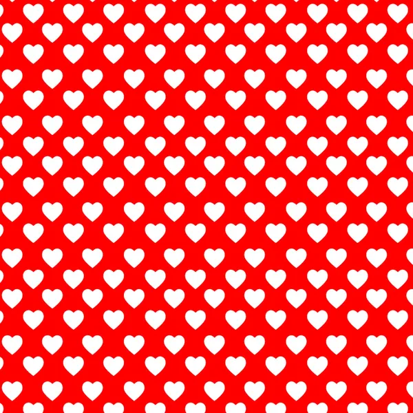 Weiße Herzen auf rotem Grund — Stockvektor