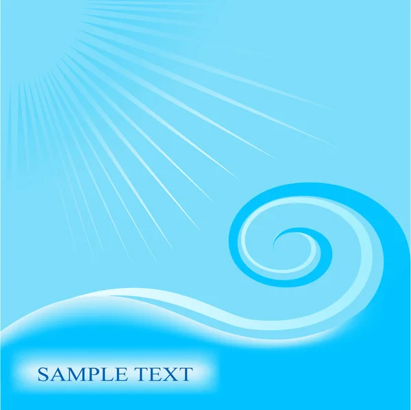 Blue waves. Vector illustration. — Stock Vector