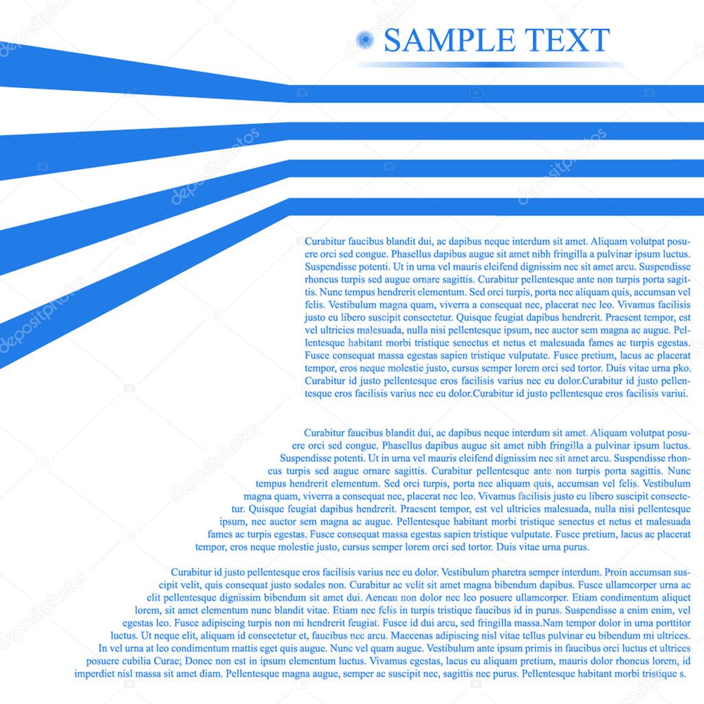 Blue background with text. Vector illust