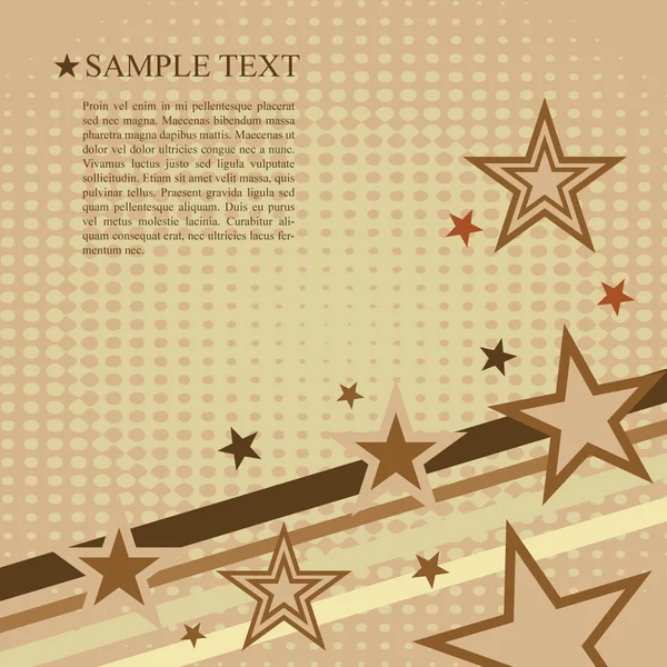 Retro background with stars — Stock Vector