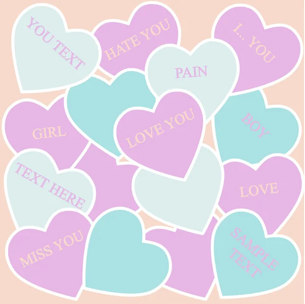 stock vector Hearts with place for text