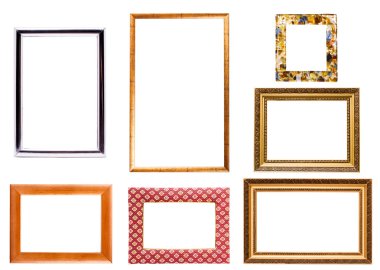 Collection of isolated picture frames clipart