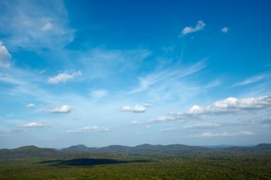 Sky above small mountains clipart