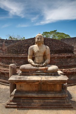 Ancient sitting Buddha image clipart