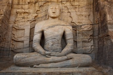 Ancient sitting Buddha image clipart