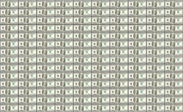 Background of rows of american dollars — Stock Photo, Image