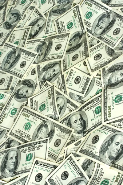 Background of hundred dollars bank notes — Stock Photo, Image