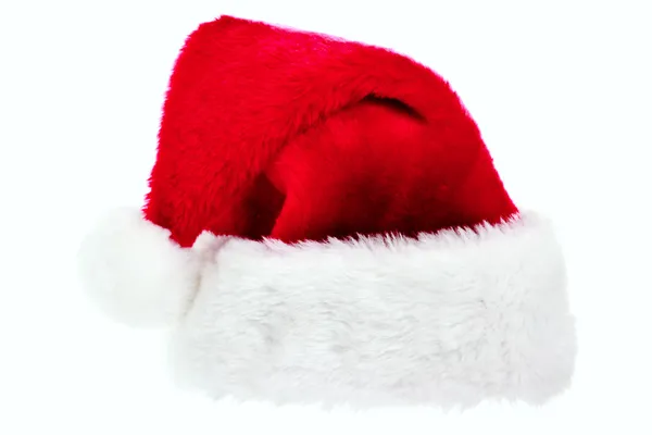 Cappello Babbo Natale isolato su bianco — Foto Stock