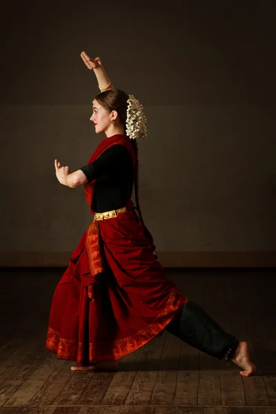 指数的 bharat natyam 舞蹈 — 图库照片