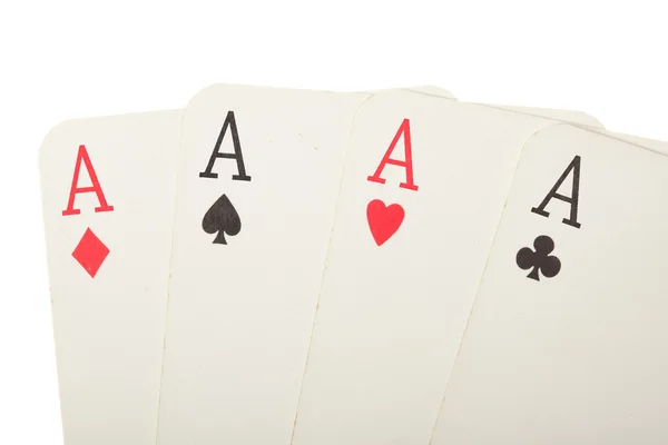 Four old cards close up — Stock Photo, Image