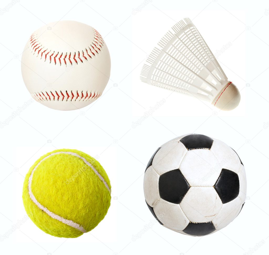 Sport items isolated