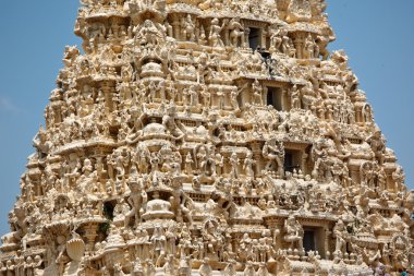 Gopuram (tower) of Hindu temple clipart