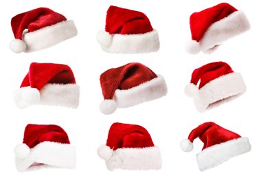 Santa hat isolated on white clipart