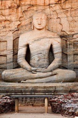 Ancient sitting Buddha image clipart