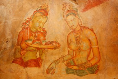 Sigiriya frescoes clipart