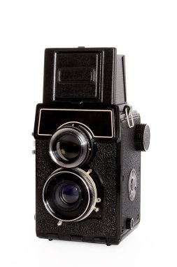 Old twin-lens reflex camera clipart