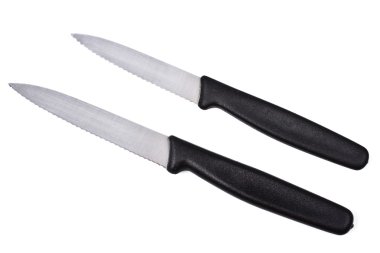 Two kitchen knives isolated clipart