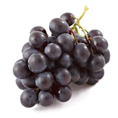 Bunch of black grapes isolated clipart