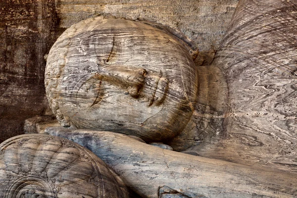 Cara de piedra Buddha — Foto de Stock
