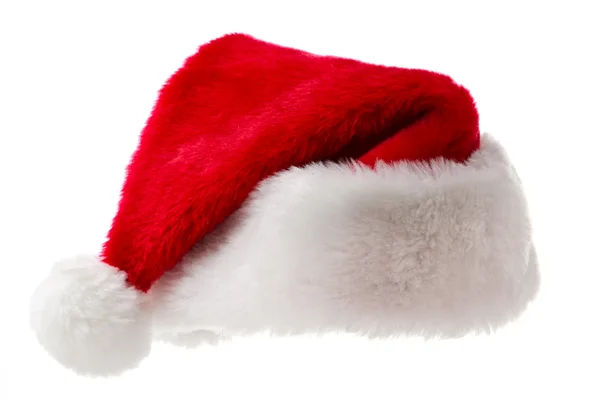 Santa hoed geïsoleerd op wit — Stockfoto