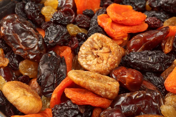 Vários frutos secados close-up — Fotografia de Stock