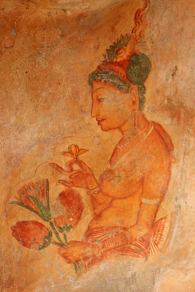 Готель Sigiriya фрески — стокове фото