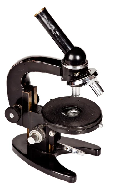 Mikroskop, samostatný — Stock fotografie