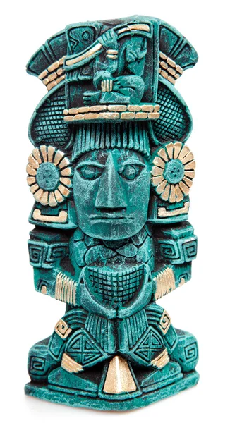 Maya-Gottheitsstatue aus Mexiko isoliert — Stockfoto