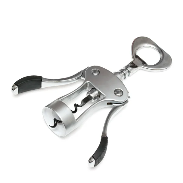 Metal corkscrew isolated — Stockfoto