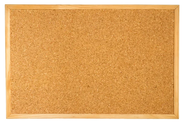 Empty cork board isolated on white backg — Stock Photo, Image