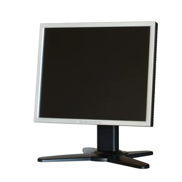 Monitor LCD de computador isolado em branco b — Fotografia de Stock
