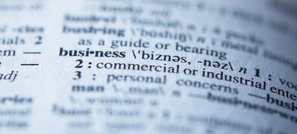 Definición de negocio en el diccionario — Foto de Stock